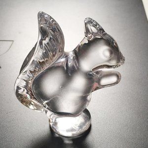 Sevres France ~ Cute Crystal Squirrel  Figurine Sculpture Paperweight